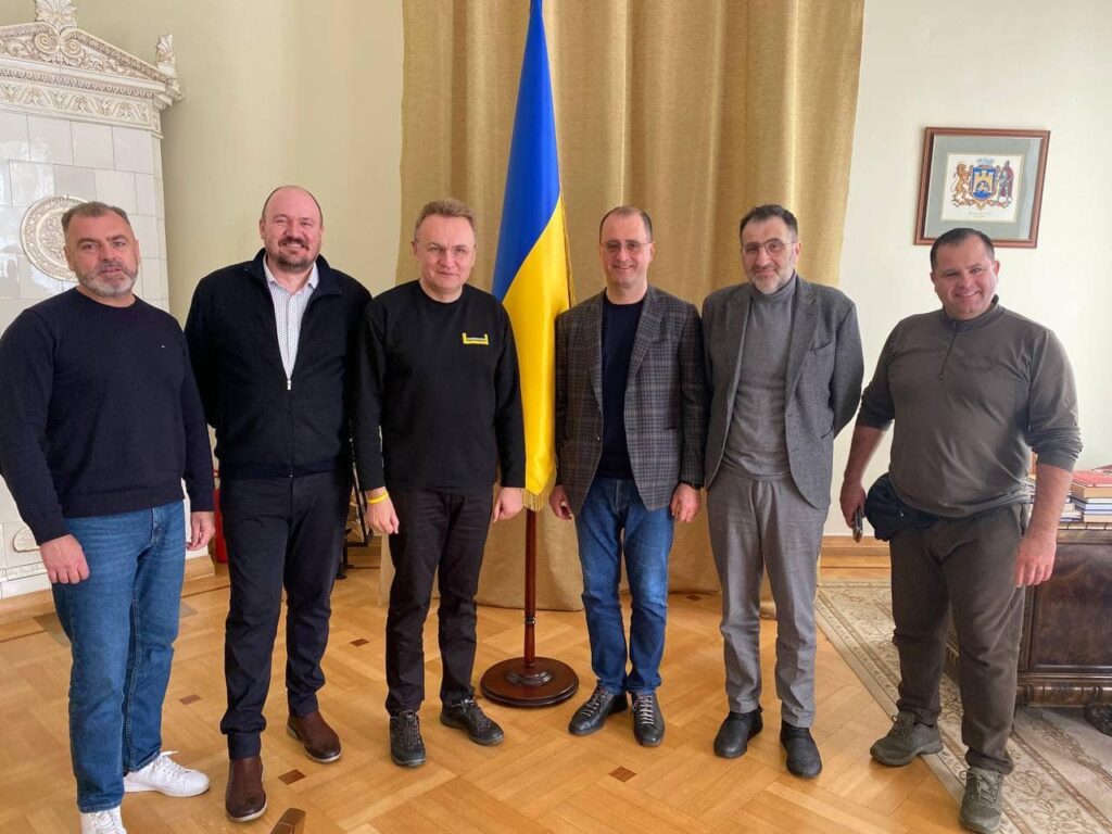 Президент Асоціації 3 yurij maslov mark kestelboj pavlo unguryan pid chas robochoyi zustrichi z merom lvova andriyem sadovym